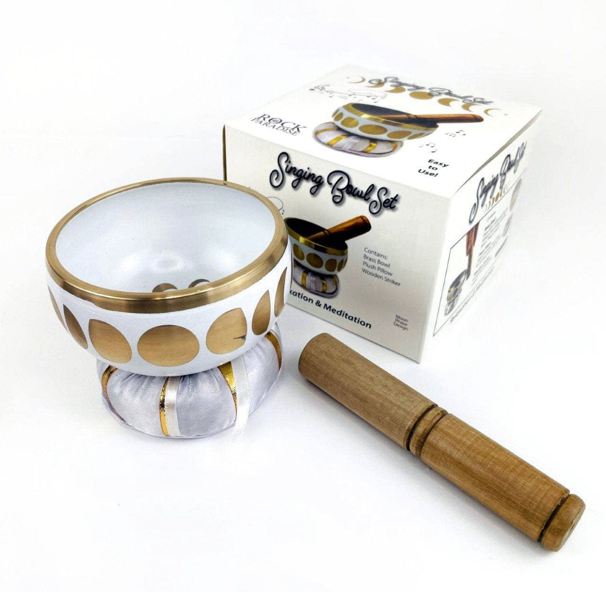 White Moon Phase Singing Bowl
