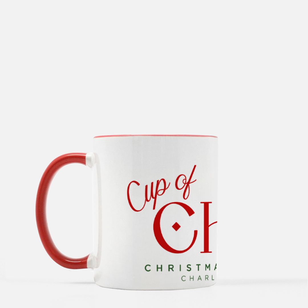 Cup of Cheer! Mug 11 oz. (Red + White)