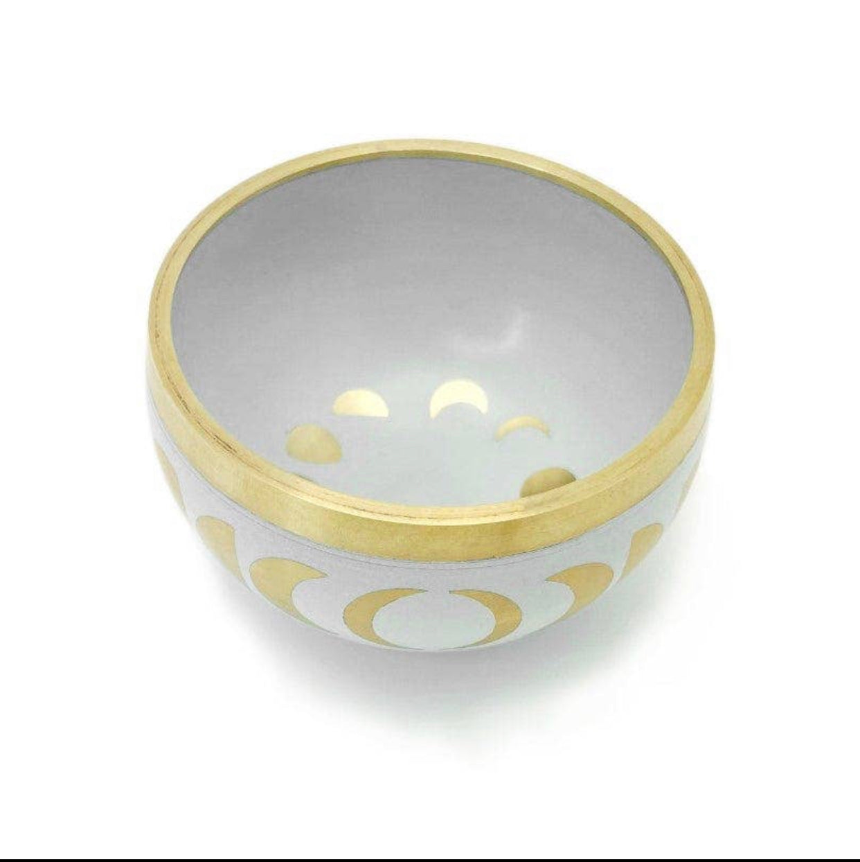 White Moon Phase Singing Bowl